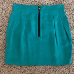 Pretty 100% silk mini skirt in Turquoise by Naven